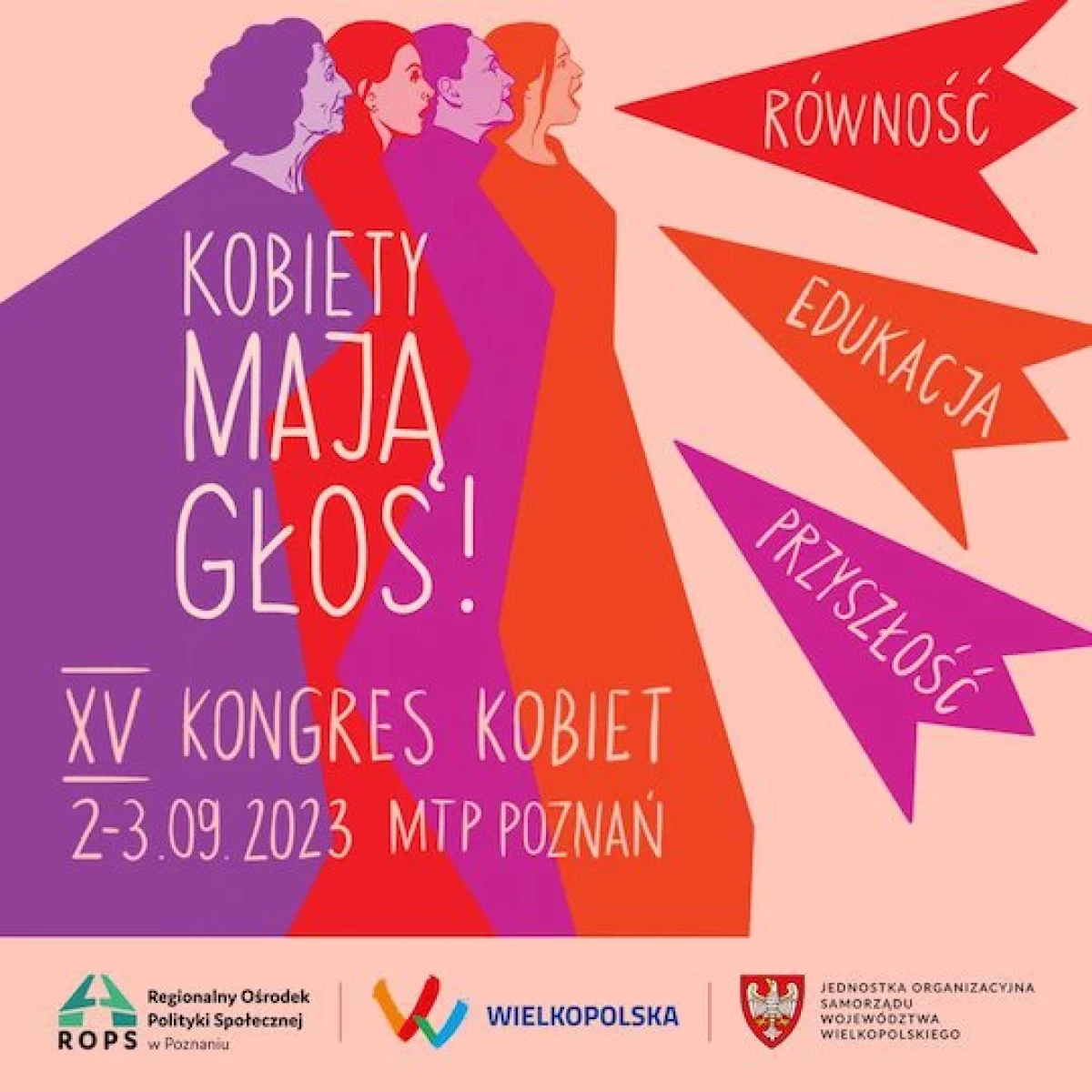 PLAKAT XV OGÓLNOPOLSKIEGO KONGRESU KOBIET